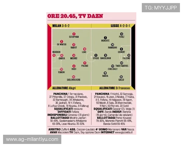 米兰官网上的球队阵容与比赛赛程最新更新